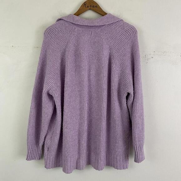 AMERICAN EAGLE purple knit pullover sweater - Picture 5 of 7
